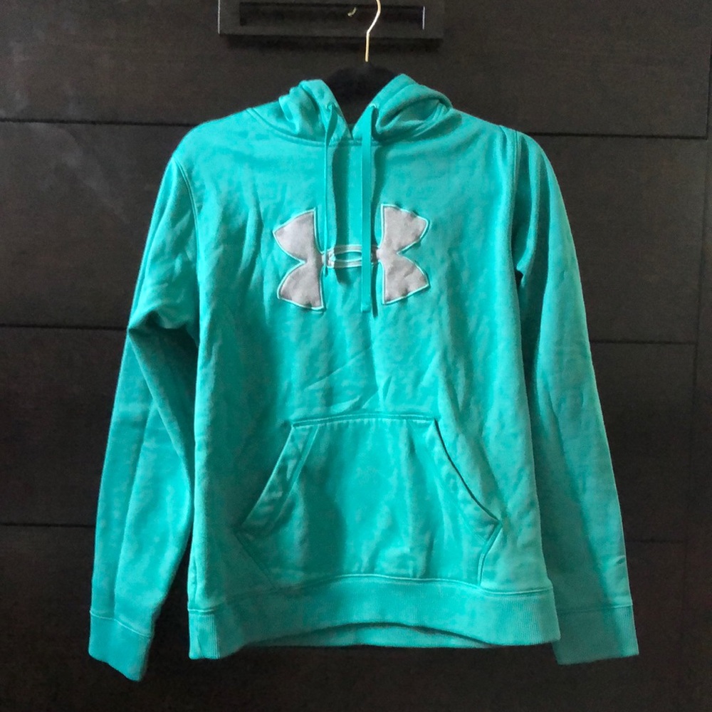 Turquoise and grey under armor sweater
